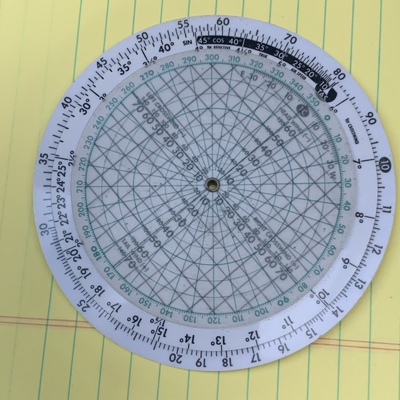 Jeppesen Flight CR-2 Computer Model with storage case - 4.25" Diameter EUC - Picture 3 of 4